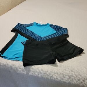 Kids Blue and Black Swim Set